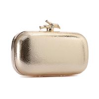Red Black Gold Pu Leather Solid Color Pillow Shape Clutch Evening Bag main image 1