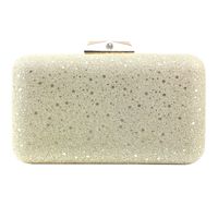 Gold Silver Flash Fabric Solid Color Sequins Square Clutch Evening Bag sku image 1