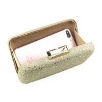 Gold Silver Flash Fabric Solid Color Sequins Square Clutch Evening Bag main image 5