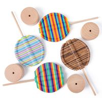 Wooden Color Rotating Lollipop Young Children Early Education Cognitive Creative Toys main image 5