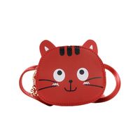 Filles Petit Faux Cuir Animal Mignon Fermeture Éclair Sac Bandoulière main image 3