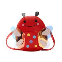 Filles Mini Faux Cuir Cuir Verni Animal Mignon Paillettes Fermeture Éclair Sac Bandoulière main image 2