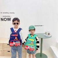 2022 Autumn New Children's Bags Cartoon Pattern Oxford Cloth Backpack School Season Kindergarten Anti-lost Schoolbag main image 3