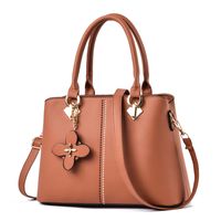 Women's Large Pu Leather Solid Color Fashion Ornament Square Zipper Crossbody Bag sku image 7