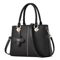 Women's Large Pu Leather Solid Color Fashion Ornament Square Zipper Crossbody Bag sku image 1