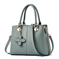Women's Large Pu Leather Solid Color Fashion Ornament Square Zipper Crossbody Bag sku image 6