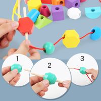 Wooden Children's Puzzle Bead Column Building Blocks Toys main image 2