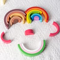 Children's Educational Rainbow Building Blocks Jenga Toys main image 4