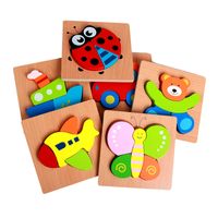 Wooden Cartoon Three-dimensional Puzzle Children Educational Toys main image 5