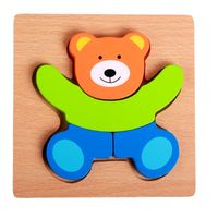 Wooden Cartoon Three-dimensional Puzzle Children Educational Toys main image 4