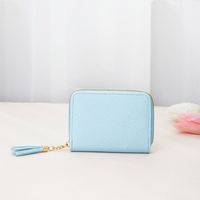 Women's Solid Color Pu Leather Zipper Wallets sku image 4