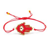Fashion Tassel Miuiki Rice Beads Woven Demon Eye Bracelet Wholesale Nihaojewelry sku image 4
