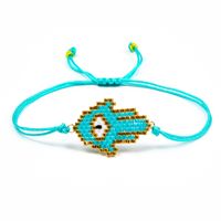 Fashion Tassel Miuiki Rice Beads Woven Demon Eye Bracelet Wholesale Nihaojewelry sku image 3