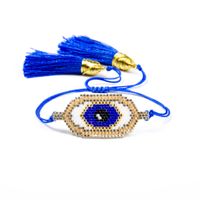 Fashion Tassel Miuiki Rice Beads Woven Demon Eye Bracelet Wholesale Nihaojewelry sku image 19