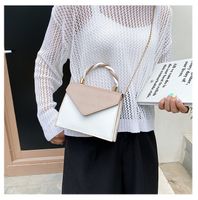 Women's Medium Pu Leather Color Block Fashion Square Magnetic Buckle Crossbody Bag main image 4