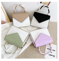 Women's Medium Pu Leather Color Block Fashion Square Magnetic Buckle Crossbody Bag main image 1