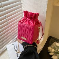 Women's Small Pu Leather Solid Color Fashion Square String Crossbody Bag main image 2