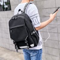 Fashion Solid Color Square Flip Cover Fashion Backpack main image 1