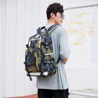 Streetwear Geometric Square Zipper Functional Backpack main image 5