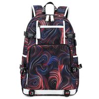 Streetwear Geometric Square Zipper Functional Backpack sku image 2