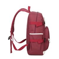 Fashion Solid Color Square Zipper Functional Backpack main image 4