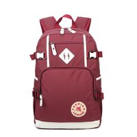 Fashion Solid Color Square Zipper Functional Backpack sku image 1