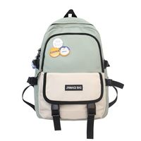 Fashion Solid Color Square Zipper Fashion Backpack main image 3