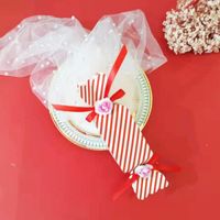 Valentine's Day Birthday Fashion Stripe Paper Wedding Gift Wrapping Supplies sku image 3