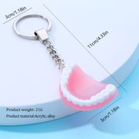 Funny Teeth Arylic Acrylic Bag Pendant Keychain main image 3