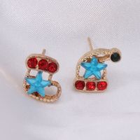 Fashion Christmas Tree Bell Snowflake Alloy Rhinestones Ear Studs main image 5