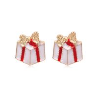 Fashion Christmas Tree Bell Snowflake Alloy Rhinestones Ear Studs sku image 17