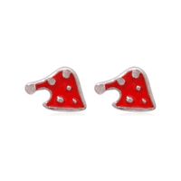 Fashion Christmas Tree Bell Snowflake Alloy Rhinestones Ear Studs sku image 2