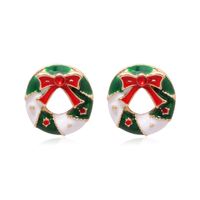 Fashion Christmas Tree Bell Snowflake Alloy Rhinestones Ear Studs sku image 11