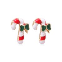 Fashion Christmas Tree Bell Snowflake Alloy Rhinestones Ear Studs sku image 27