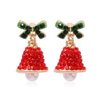 Fashion Christmas Tree Bell Snowflake Alloy Rhinestones Ear Studs sku image 60