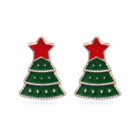 Mode Sapin De Noël Cloche Flocon De Neige Alliage Strass Boucles D'oreilles sku image 5