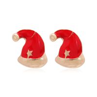 Fashion Christmas Tree Bell Snowflake Alloy Rhinestones Ear Studs sku image 18