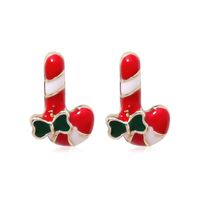 Fashion Christmas Tree Bell Snowflake Alloy Rhinestones Ear Studs sku image 23