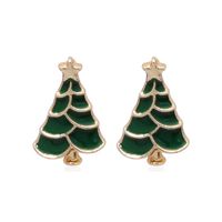Fashion Christmas Tree Bell Snowflake Alloy Rhinestones Ear Studs sku image 10