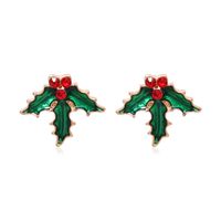 Fashion Christmas Tree Bell Snowflake Alloy Rhinestones Ear Studs sku image 35