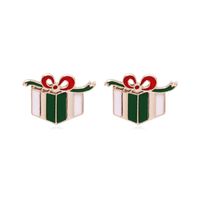 Fashion Christmas Tree Bell Snowflake Alloy Rhinestones Ear Studs sku image 45