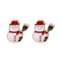 Fashion Christmas Tree Bell Snowflake Alloy Rhinestones Ear Studs sku image 20