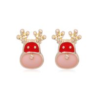 Fashion Christmas Tree Bell Snowflake Alloy Rhinestones Ear Studs sku image 19