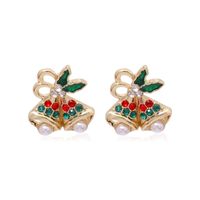 Fashion Christmas Tree Bell Snowflake Alloy Rhinestones Ear Studs sku image 56