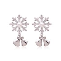 Fashion Christmas Tree Bell Snowflake Alloy Rhinestones Ear Studs sku image 52
