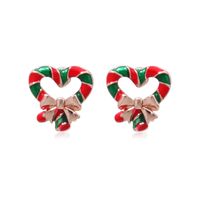 Fashion Christmas Tree Bell Snowflake Alloy Rhinestones Ear Studs sku image 29