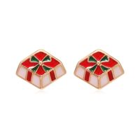 Fashion Christmas Tree Bell Snowflake Alloy Rhinestones Ear Studs sku image 26