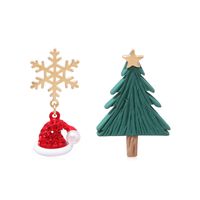 Mode Weihnachtsbaum Glocke Schneeflocke Legierung Strasssteine Ohrstecker sku image 49