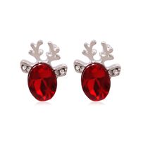 Fashion Christmas Tree Bell Snowflake Alloy Rhinestones Ear Studs sku image 46