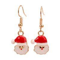 Fashion Santa Claus Christmas Socks Bell Epoxy Alloy Earrings sku image 20